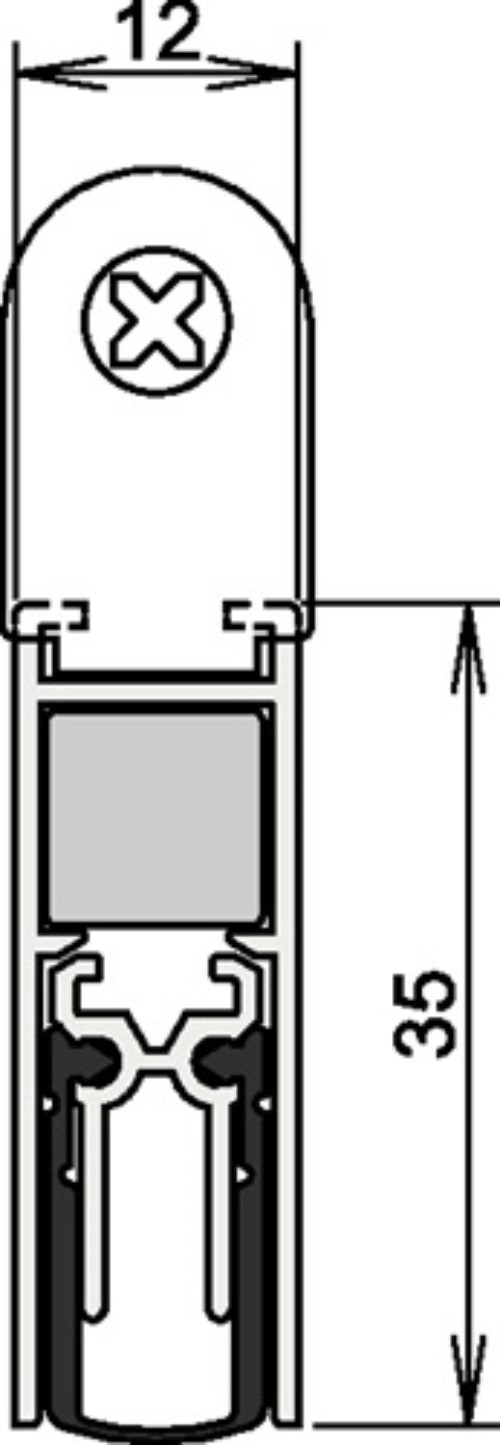 ATHMER 1-393-1085 Türdichtung Doppeldicht® M-12/35 1-393 2-seitig Länge 1083 mm