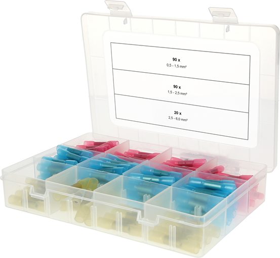 KS Tools 970.0790 Sortiment Schrumpfstoßverbinder, 0,5 mm² - 6,0 mm², 200-tlg.