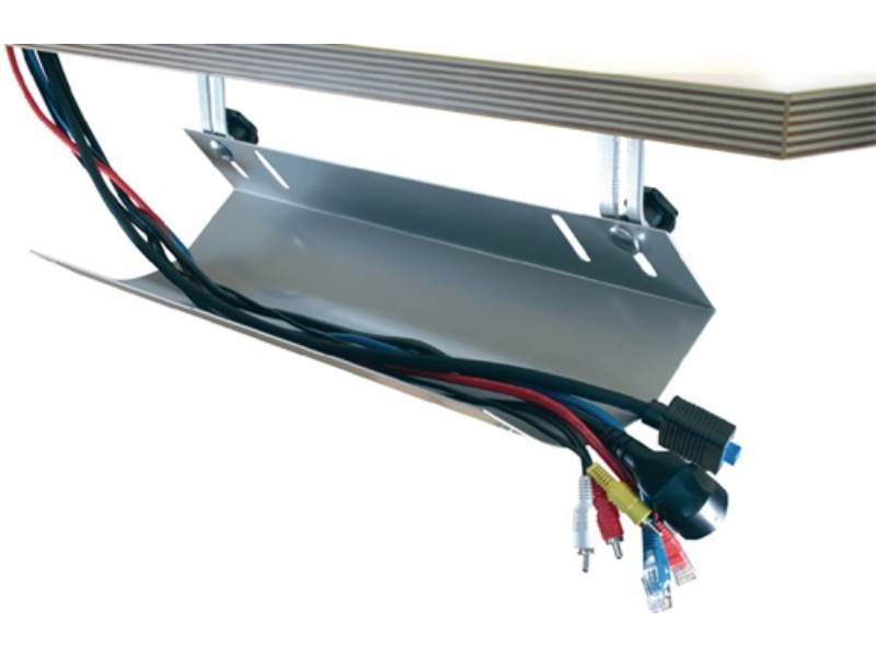 1271-8 Kabelkanal B760xT185xH100mm silber passend für Schreibtisch