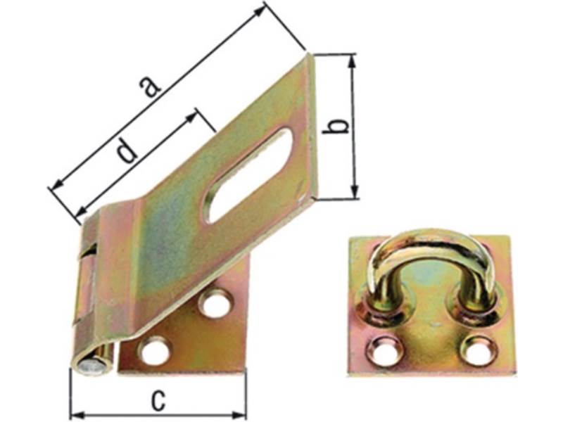 GAH 348373 Sicherheits-Überfalle  Länge 153 x 68 mm Breite 50 mm Stahl galvanisc