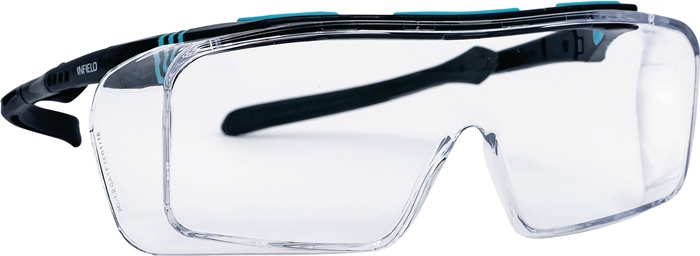 INFIELD SAFETY 9090 155 Über- und Besucherbrille Ontor EN 166 Fassung: schwarz t