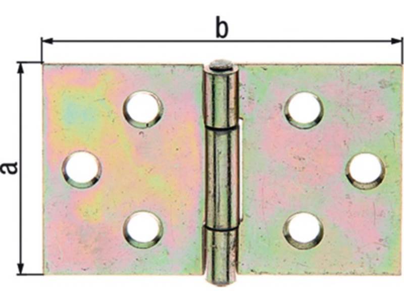 GAH 361297 Scharnier  Höhe 81 mm Breite 128 mm Stärke 1,5 mm Edelstahl breit