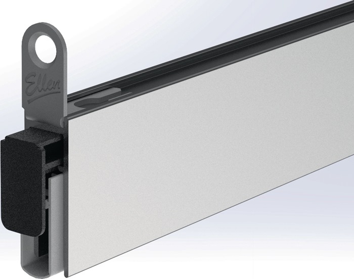 ELLEN 0500174 Türdichtung EllenMatic Soundproof Slim DIY 1 seitig Länge 1208 mm Breite 10 mm Silikon blank silber  automatische Türbodendichtung · mit Silikondichtung · zum Einnuten mit Montagewinkel · Aluminium · Dichtungshub max. 18 mm · kürzbar max. 15