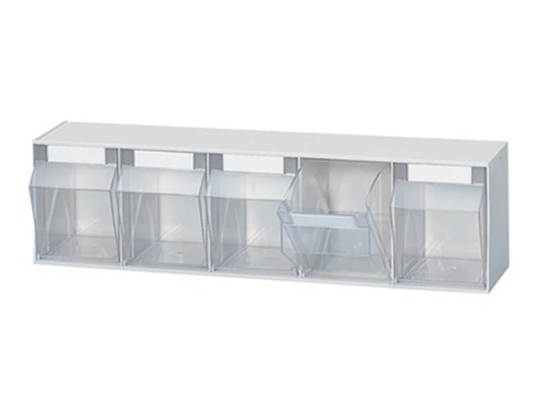 LOCKWEILER 1500513 Klarsichtmagazin  H164xB600xT134mm 5 x C Kunststoff weiß