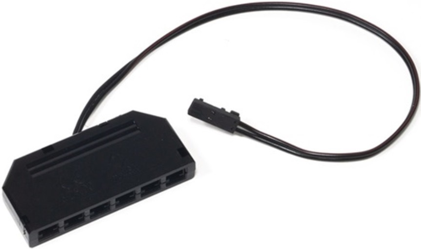 L&S 2000432 LED 6-fach Verteiler  passend für 12 V schwarz 6-fach Verteiler