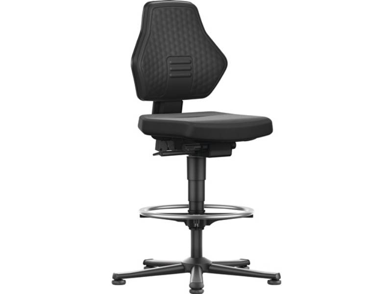 BIMOS 9071-SP01 Arbeitsdrehstuhl Air Flow Bodengleiter + Fußring Supertec-Gewebe