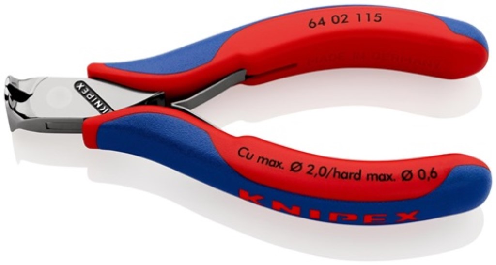 KNIPEX 64 02 115 Elektronik-Vornschneider  Länge 115 mm Form 0 Facette ja spiege