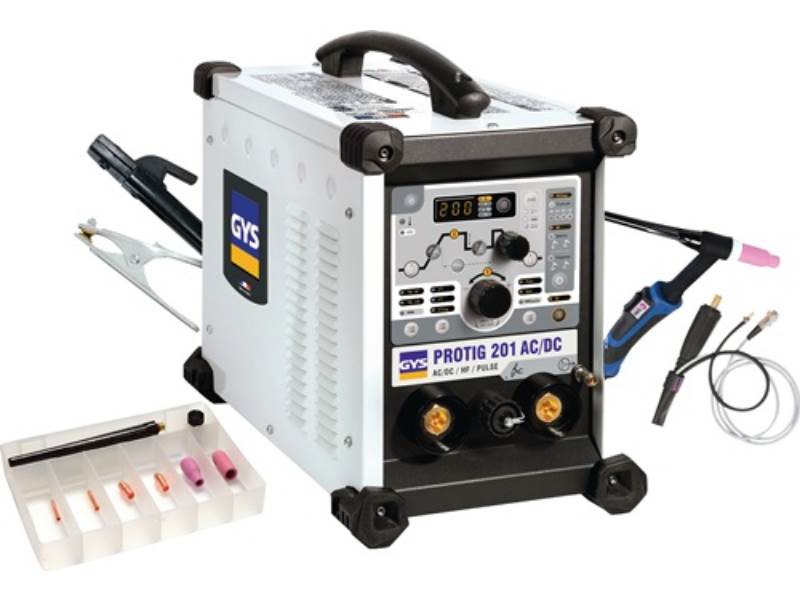 GYS 063945 TIG-Schweißanlage PROTIG 201 AC/DC HF FV mit Zubehör 10 - 200 A gasge