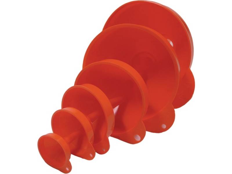 3070 Trichter-Set 50, 70, 90, 115, 150, 160 mm HD-PE