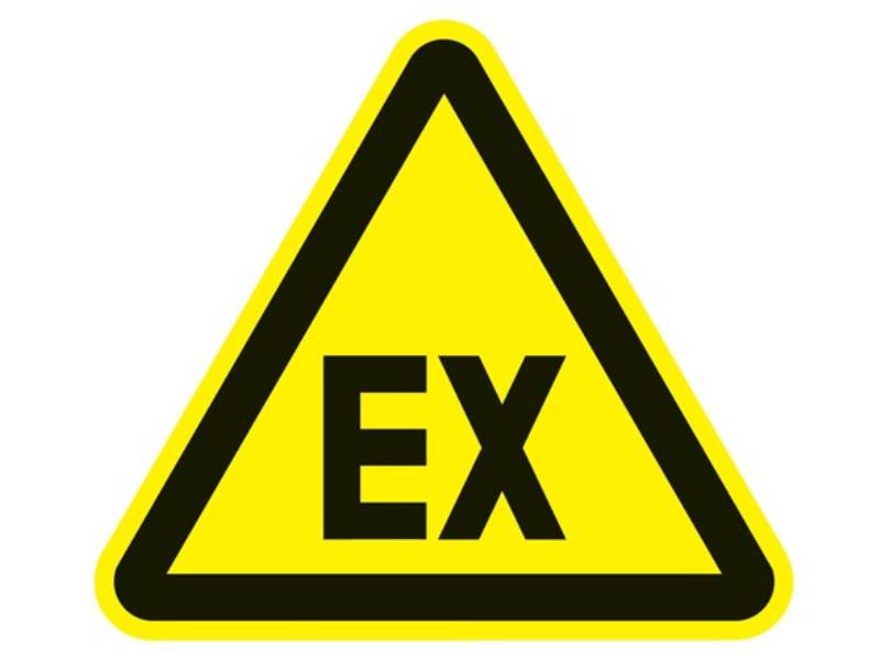 Warnzeichen 200 mm Explosionsfähige Atmosphäre Kunststoff