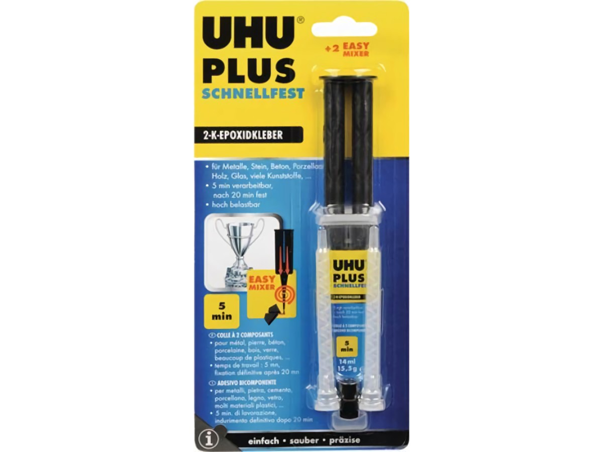 UHU 45655 2K-Epoxidklebstoff PLUS SCHNELLFEST 15,5 g farblos