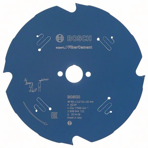 BOSCH 2608644122 Kreissägeblatt Expert for Fibre Cement Außen-Ø 165 mm Zähnezahl