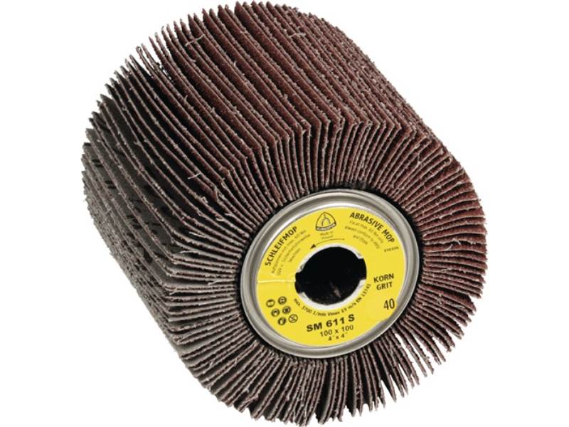 KLINGSPOR 7326 Schleifmop SM611 D.100xB.100mm K.80 Bohrung 19mm Klingspor