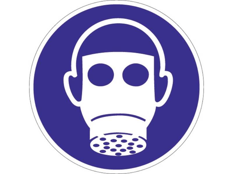 Gebotszeichen Atemschutz benutzen Folie