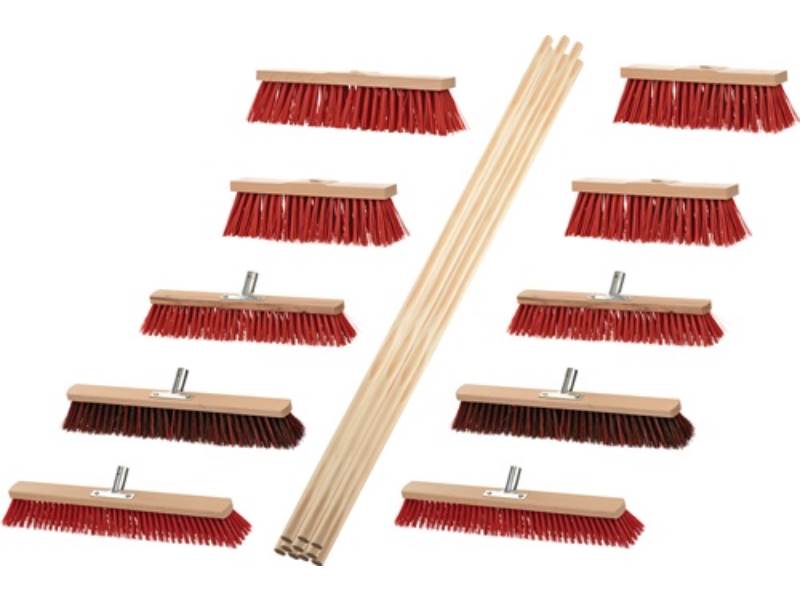 10831 Besen-Set Outdoor 8 Elaston 2 Elaston/Arenga L. 400/500/600 mm mit 10 Stie