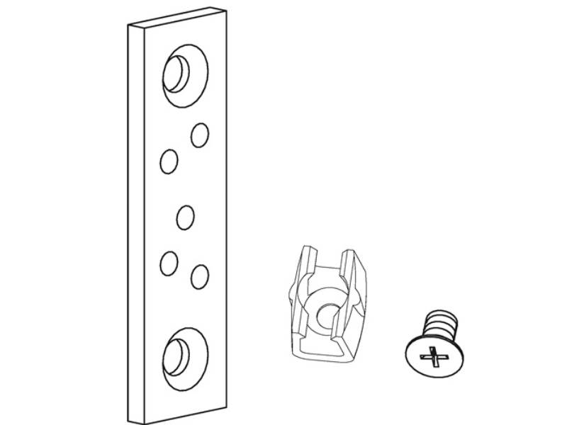 GEZE 2747 Zugstangenführung  mit Dübelplatte passend für Zugstange 8 mm Oberfläc
