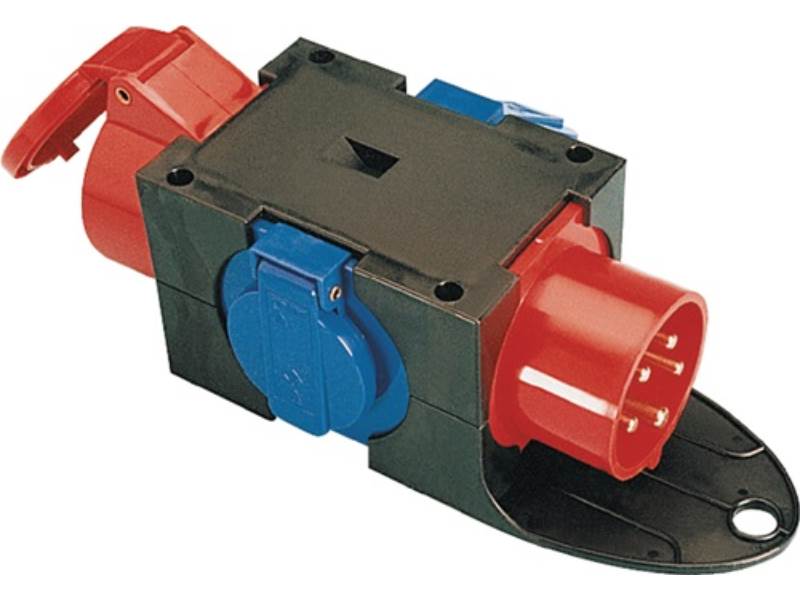 943.0402 Kompaktverteiler  CEE-16 A, 5-polig 1xCEE 16 A, 2x230V