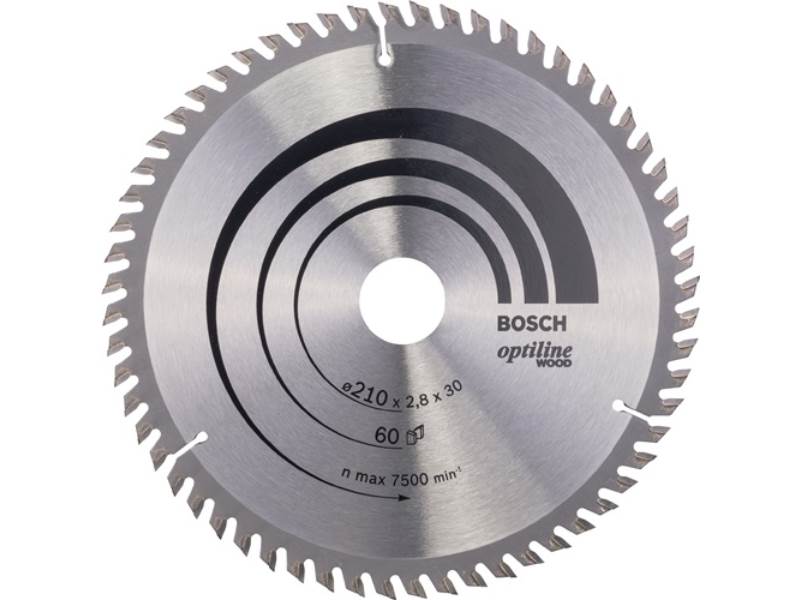BOSCH 2608641190 Kreissägeblatt PRO Wood Außen-Ø 210 mm Zähnezahl 60 WZ Bohrung