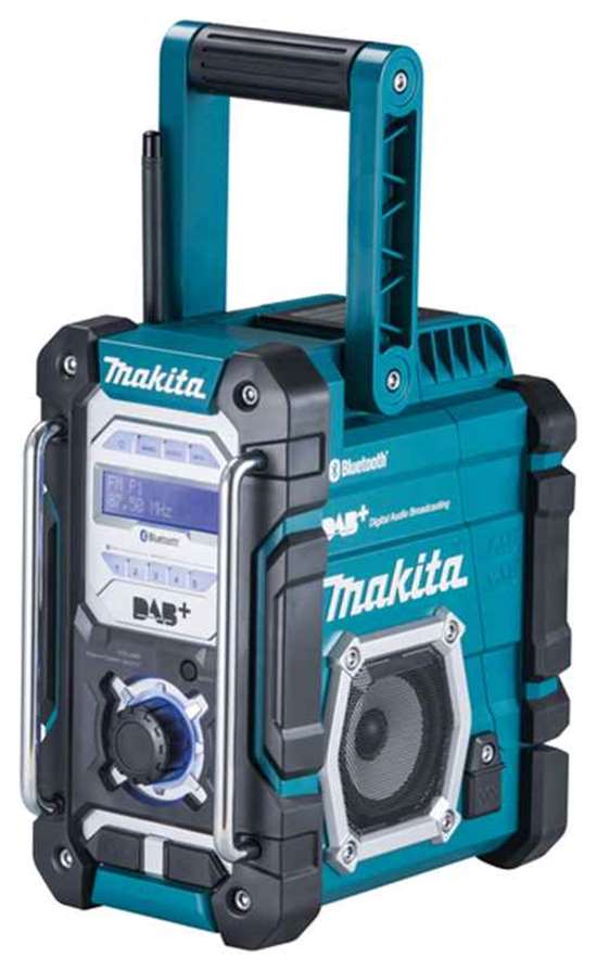 Makita DMR112 Akku-Baustellenradio 7,2 V - 18 V mit DAB+ und Bluetooth    Mit Bluetooth
    Für den Empfang von DAB, DAB+ und FM geeignet
    Ein Aux-Anschluss für MP3-Kompatibilität und einen USB-Anschluss um Ihr Mobilgerät zu laden
Technische Daten
Leis