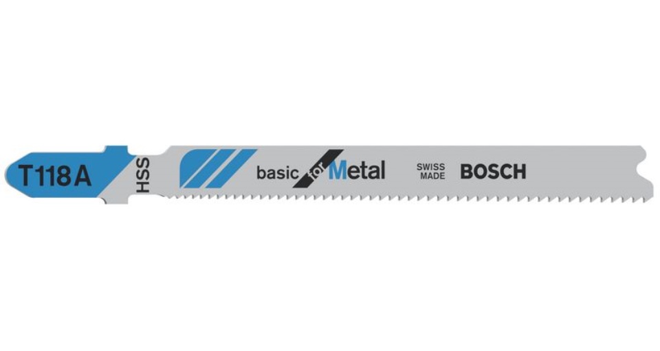 Bosch 2608631013 Stichsägeblatt T 118 A Basic for Metal, 5er-Pack
