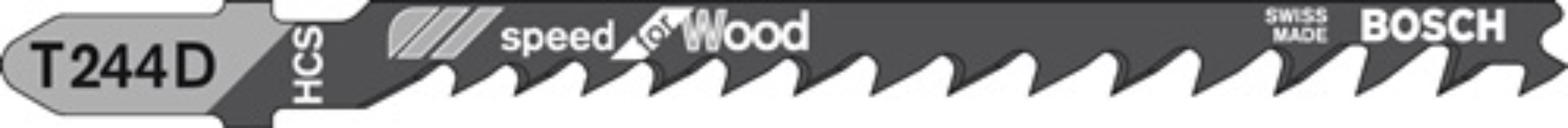 BOSCH 2608630058 Stichsägeblatt T 244 D Gesamtlänge 100 mm Zahnteilung 4-5,2 mm