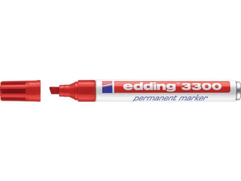 EDDING 4-3300002 Permanentmarker 3300 rot Strichbreite 1-5 mm Keilspitze