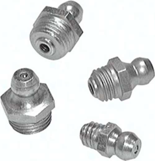 Gerader Kegelschmiernippel, M 6 (konisch), Stahl verzinkt SNH1 M6X1